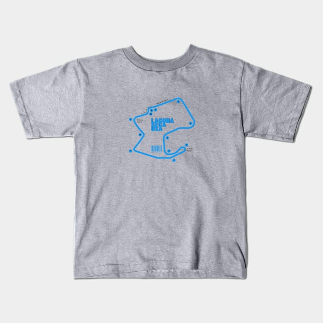 Laguna Seca Kids T-Shirt by erndub